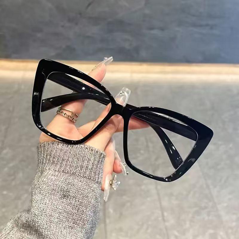 1Pc Classic Fashion Cat Eye Frame Non-Prescription Glasses Casual Fashion Item Glasses Suitable for Daily Wear, Studying, Readin