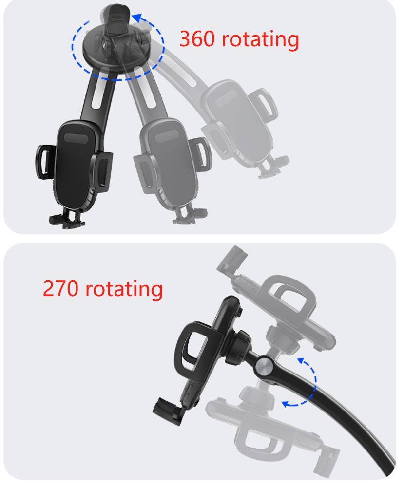 High Quality Universal 360 Rotating Adjustable Car Phone Holder Mount Cell Phone Holder for Car Windshield Dashboard
