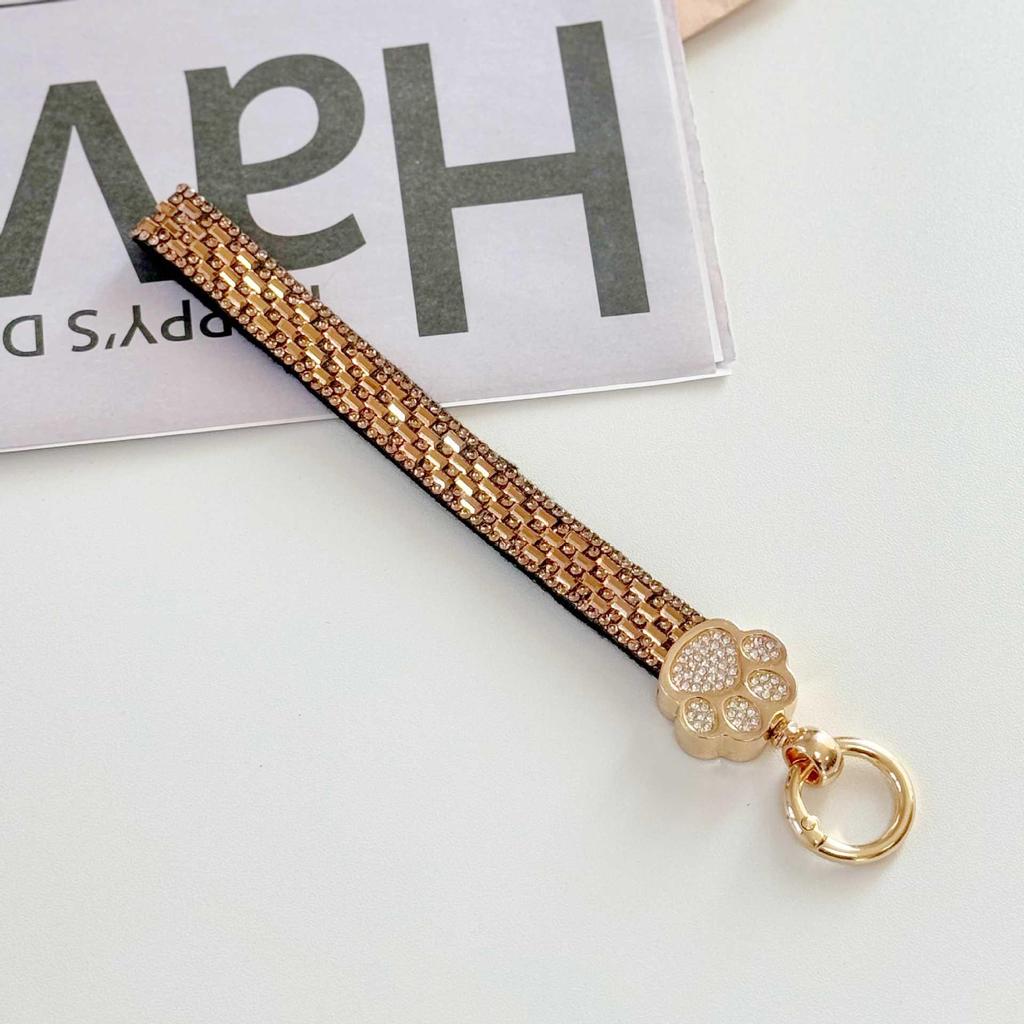 Lanyard per Telefono con Zampa di Gatto in Strass di Lusso Ailaiya - Catena Universale Anti-Perdita alla Moda, Opzioni Lunghe e Corte per Uso Esterno