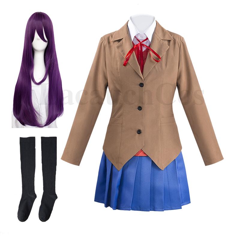 Anime Literatūras Kluba Cosplay Tērps Pilns