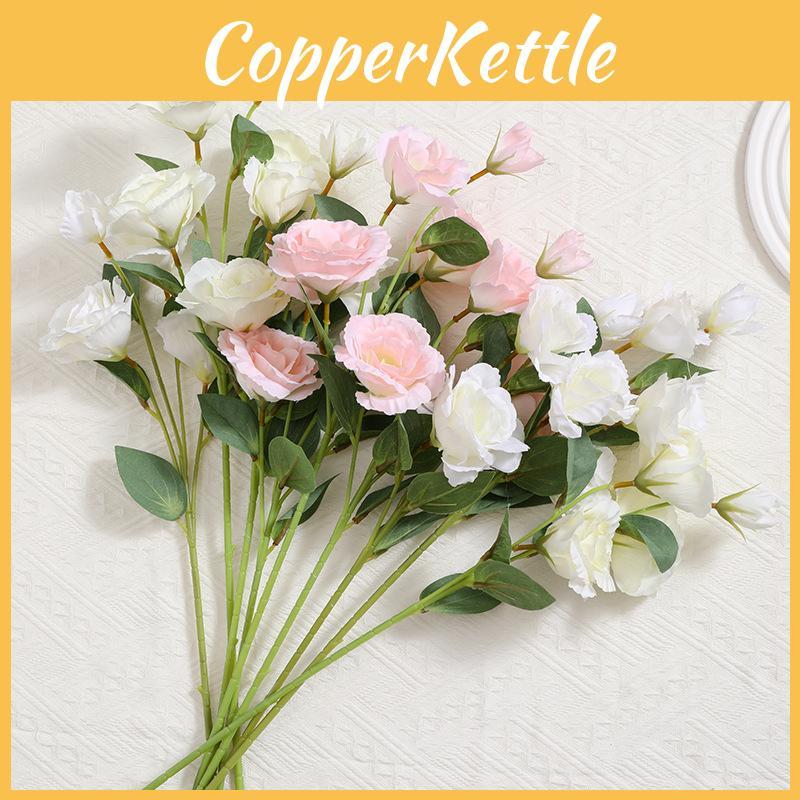 Luxury Silk Eustoma Floral Centerpiece For Wedding Decor Home Photography Styling