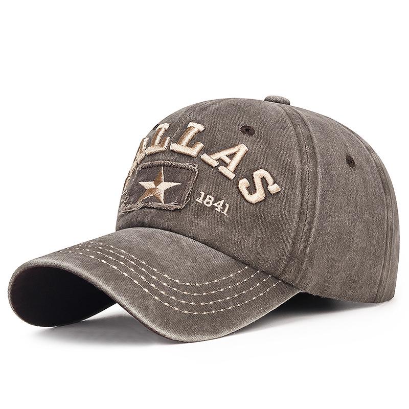 Washed 3D Letter Distressed Baseball Cap with Sun Protection for Men and Women