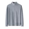 Men's Versatile Thick Knit Cardigan with Stand Collar Zipper - Autumn/Winter 2025 Warm Sweater