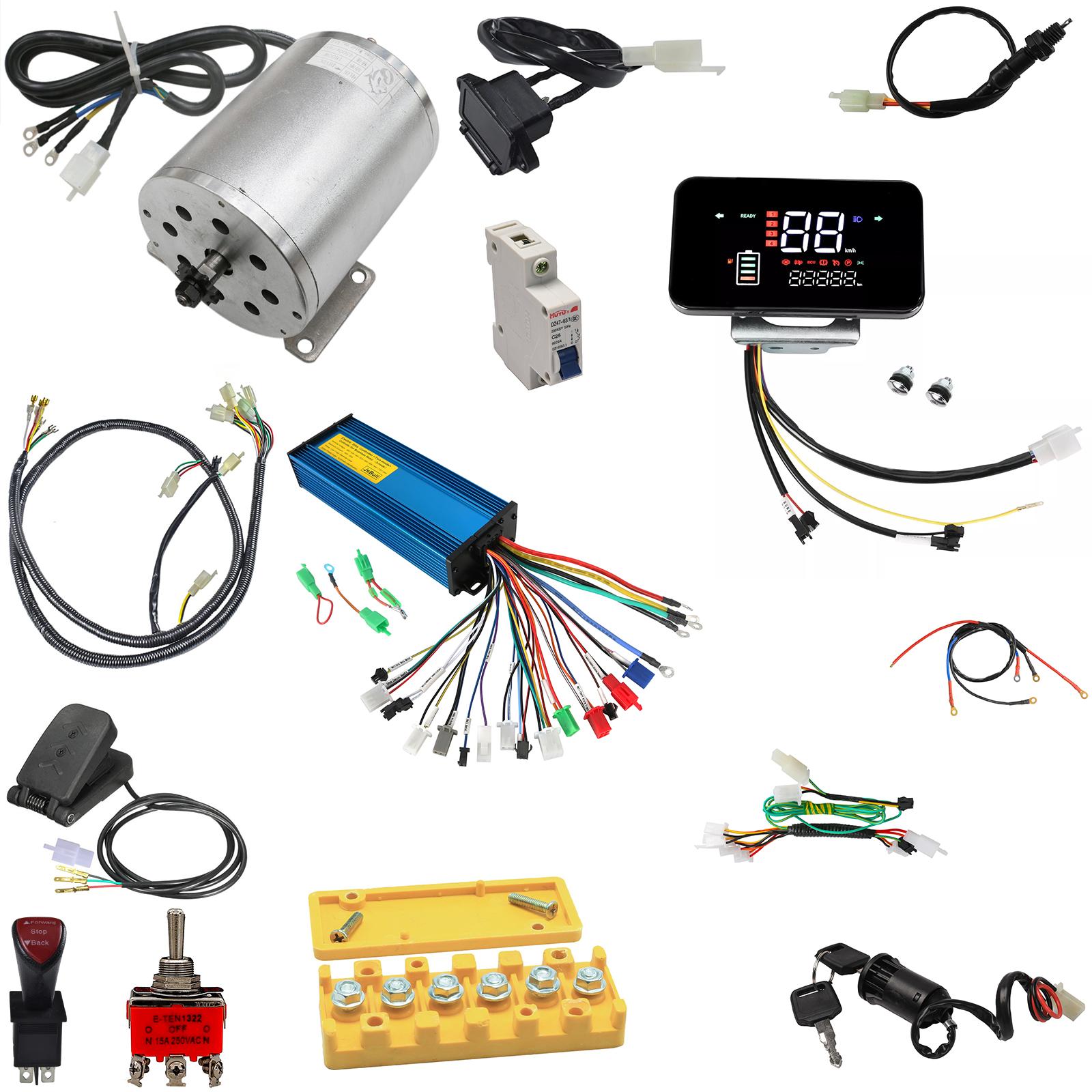 TDPRO 48V 1800W Brushless Motor Speed Controller Sprocket Wiring Harness Kit  For ATV Go Kart Buggy Quad