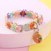 Yousheng Adjustable Flower Pattern Cat Collar with Pendant Bell Soft Lightweight Fashionable Kitten Pet Collar for Daily Wear Photos