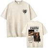 Latin Trap Cazzu Washed Vintage Tshirt Men Women Fashion Pop Music T Shirt Unisex Casual Cotton Oversized Short Sleeve Tshirts