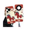 Embroidered Pony OPPO A97 Case - RENO 15 Imitation Leather Texture with Large Hole for FIND X9.