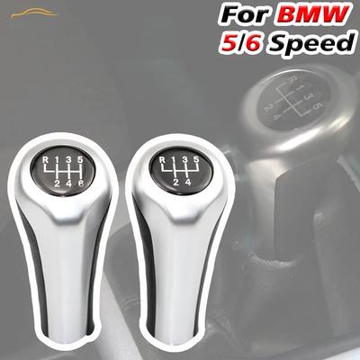 Auto 5 6 Marce Pelle Leva Cambio Argento Pomello Cambio Per BMW Serie 1 3 5 6 E46 E53 E60 E61 E63 E81 E82 E83 E84 E87 E90 E91 E92