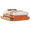 Solid Wood Bed without Mattress with Drawers 120 x 200 cm