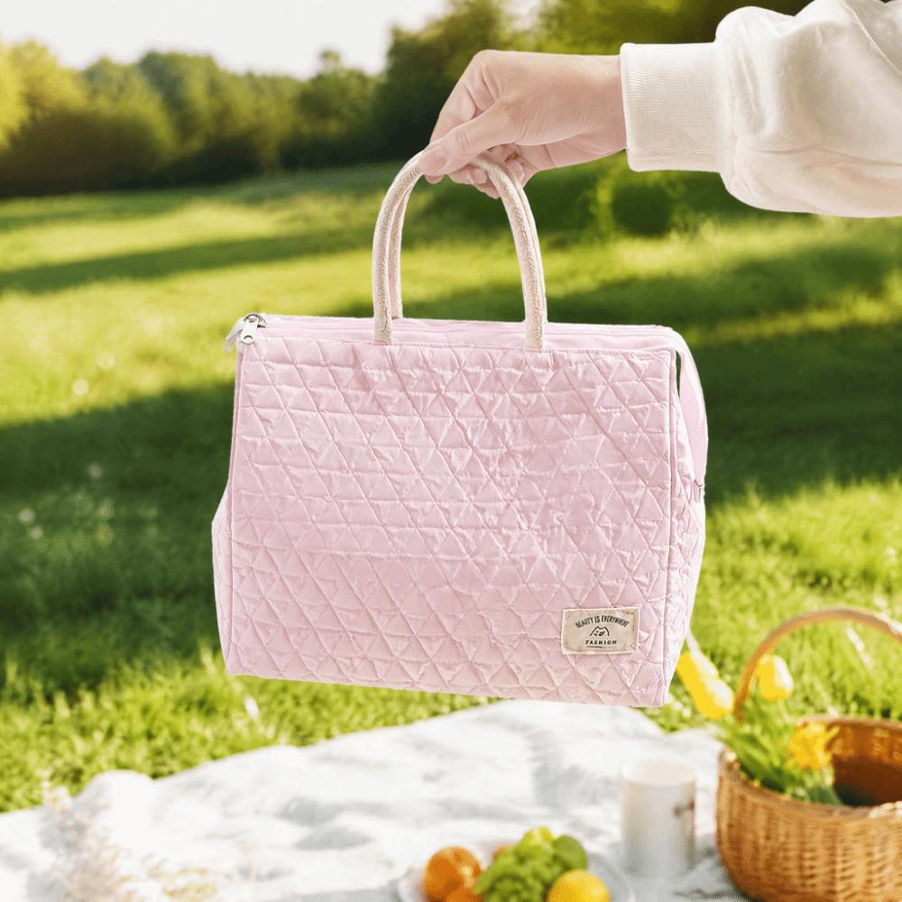 Handheld Insulated Lunch Bag Fresh-Keeping Lunch Box Bag Stylish Bento Bag