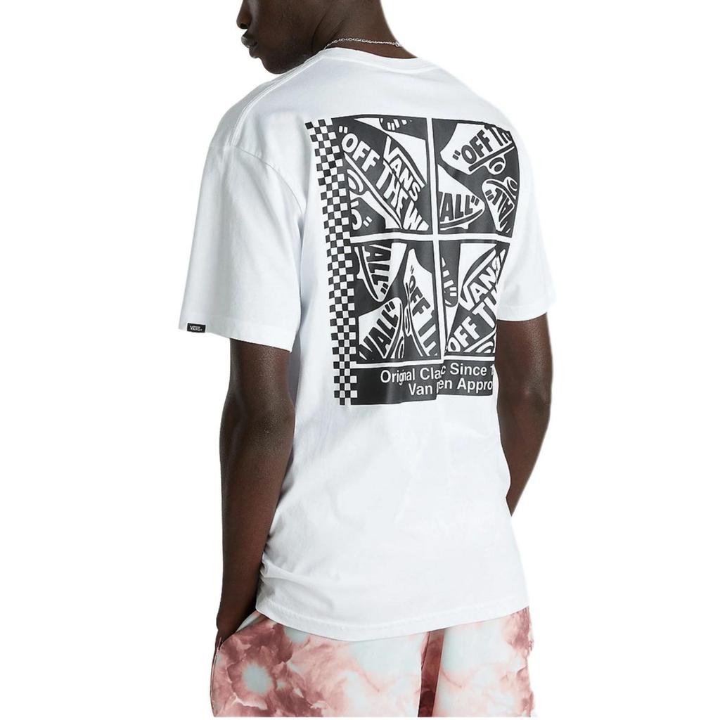 Vans T Shirts Men's White Crew Neck Moderate Straight Fit VN000GQJWHT