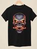 Flaming Skull - Tattoo Inspired Unisex Black T-Shirt Unisex T-Shirt