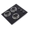 RV Gas Cooktop 1.8Kw 3 Burners Tempered Glass Gas Cooktop LPG Gas Stove Electronic Pulse Ignition Gas Hob for Boat