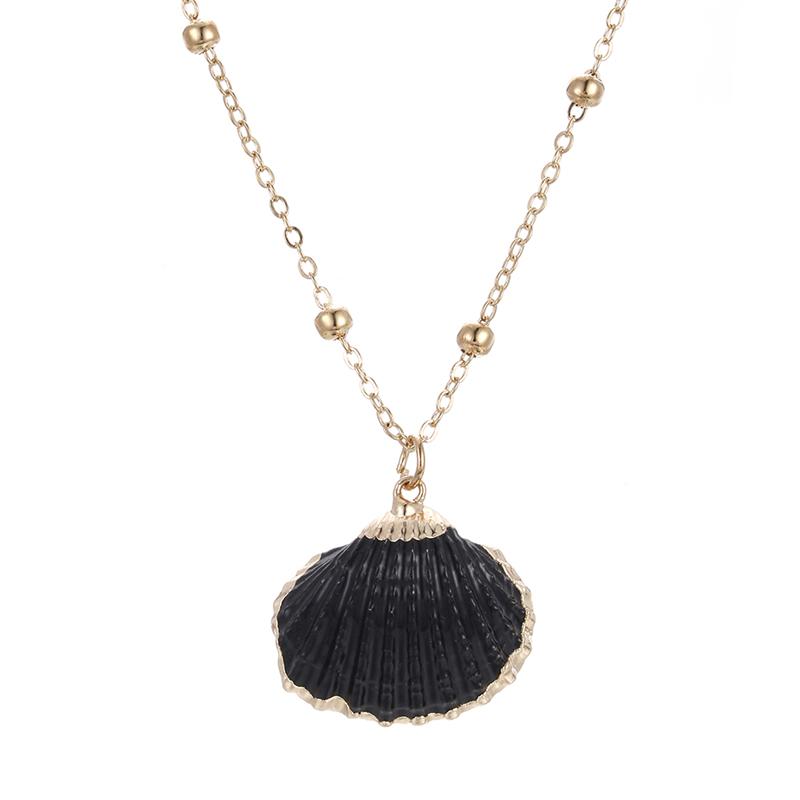 32 Styles Charm Boho Natural Shells Necklaces Scallop Pendant Necklace For Women Gifts Chain Style Alloy Seashell Summer Jewelry