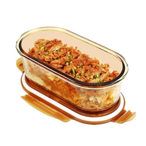 Heat-Resistant Glass Lunch Box, Airtight, Leakproof, Portable, Large Capacity, Divided, Antibacterial, Heat-Resistant, Cold-Resistant, Storage Contain