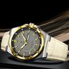 POEDAGAR Luxury Fashion Man Wristwatch Waterproof Luminous Date Week Big Dial Quartz Men's Watches Casual Leather Men Watch