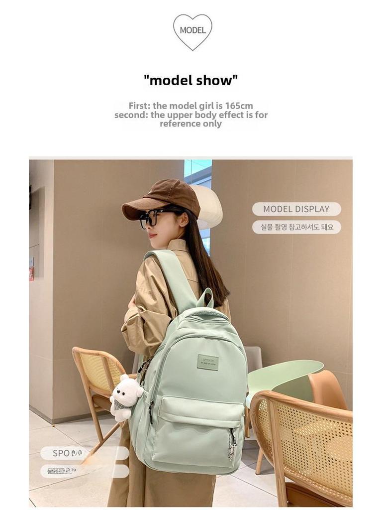 Vielseitiger Rucksack mit großem Fassungsvermögen für Frauen und Studenten: Lässig, Schlichtes Design für Junior High, High School, College