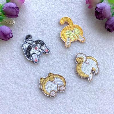 Self-Adhesive Cute Cartoon Animal Embroidery Cloth Patch for Clothing, Hole Repair, and Bag Decoration