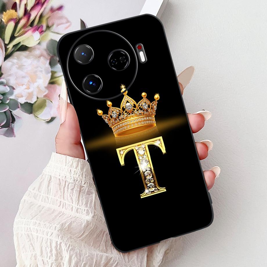 Phone Case For Tecno Camon 30 4G 5G 30S Pro 30pro 30 Premier Cover Soft Silicone Funda Matte TPU Capa Initial Letters Pattern
