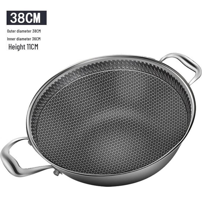 Wutuo Stainless Steel Double-Sided Non-Stick Induction Wok