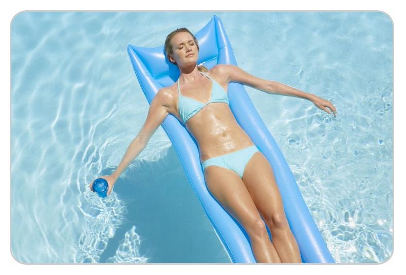 Inflatable swimming mattress 183 x 69 cm Blue