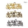 20 Stück Frohe Weihnachten Anhänger Charms - Dekoration für DIY Schmuckherstellung, Halsketten, Armbänder, Ohrringe, Schlüsselanhänger, Weihnachtsschmuck