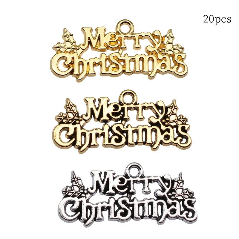 20 Stück Frohe Weihnachten Anhänger Charms - Dekoration für DIY Schmuckherstellung, Halsketten, Armbänder, Ohrringe, Schlüsselanhänger, Weihnachtsschmuck