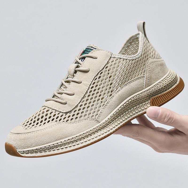Men's Casual Shoes Breathable Summer Sneakers Men Outdoor Mesh Suede Shoes Man High-Quality Comfortable Leisure Walking Shoes