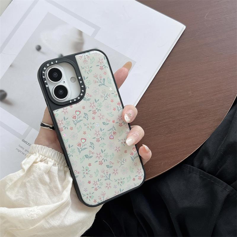 

iPhone 17/16 Pro Max/15/14 Case with Electroplated Drip Adhesive Floral Design, Premium Quality iPhone 16