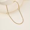 Stainless Steel Cubic Zircon Rhinestone Necklace for Women Luxury Tennis Chain Choker Necklace Minimalist Jewelry Accessories