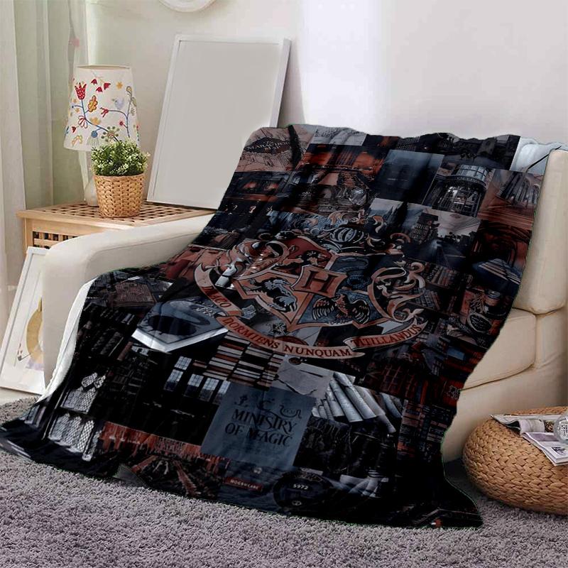 

Harry Potter Aesthetic Wall Collage PosterPrint Blanket, Soft Blanket For Sofa Office Bed And Travelling Daughter Birthday Gift esj236 130cm×150cm（50in×60in）