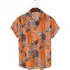 Modisches Herren Hawaiian Hemd Männlich Vintage Klassisch Tropische Pflanzen Bedrucktes Strand Aloha Hemden Kurzarm Locker Unisex Oberteile