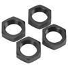 4 Pcs 24mm Wheel Hex Hub Nut Aluminum Alloy High Strength 24mm Hex Hub Nut for ARRMA 1 5 Outcast Kraton 8s Black