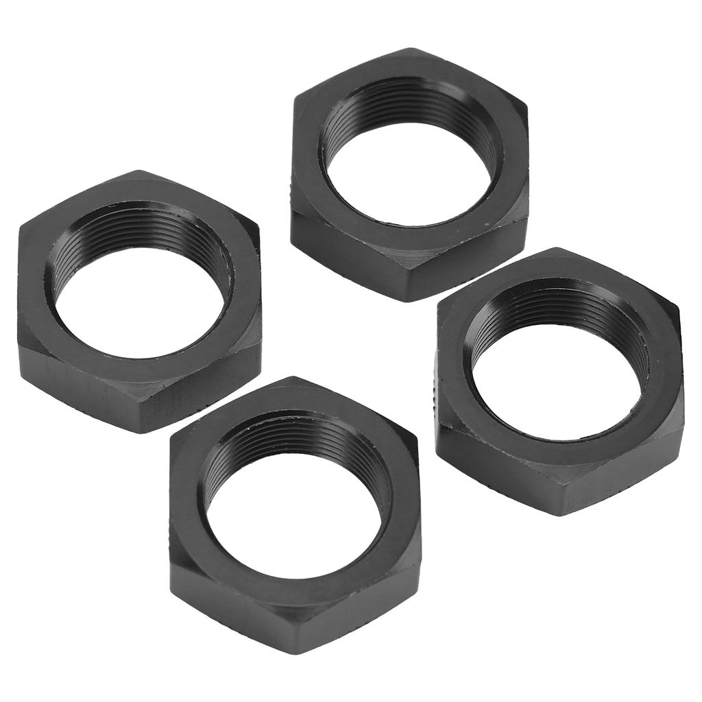 4 Pcs 24mm Wheel Hex Hub Nut Aluminum Alloy High Strength 24mm Hex Hub Nut for ARRMA 1 5 Outcast Kraton 8s Black