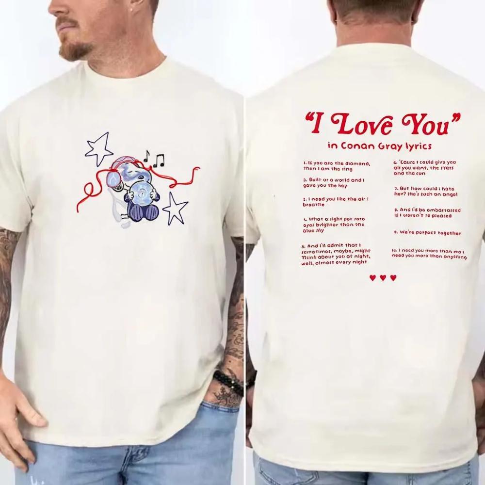 World Tour Concert Lyrics TShirt Specially Designed for Music Fans  Cute Bear Concert T Pure Cotton AllSeason Couple TShirt 3XL