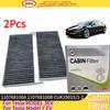 4305 2Pcs For Tesla Model 3 Model Y EV 2017-2025 2PCs Activated Carbon Built-In Cabin Filter  110768100A 110768100B CUK25015/1-2