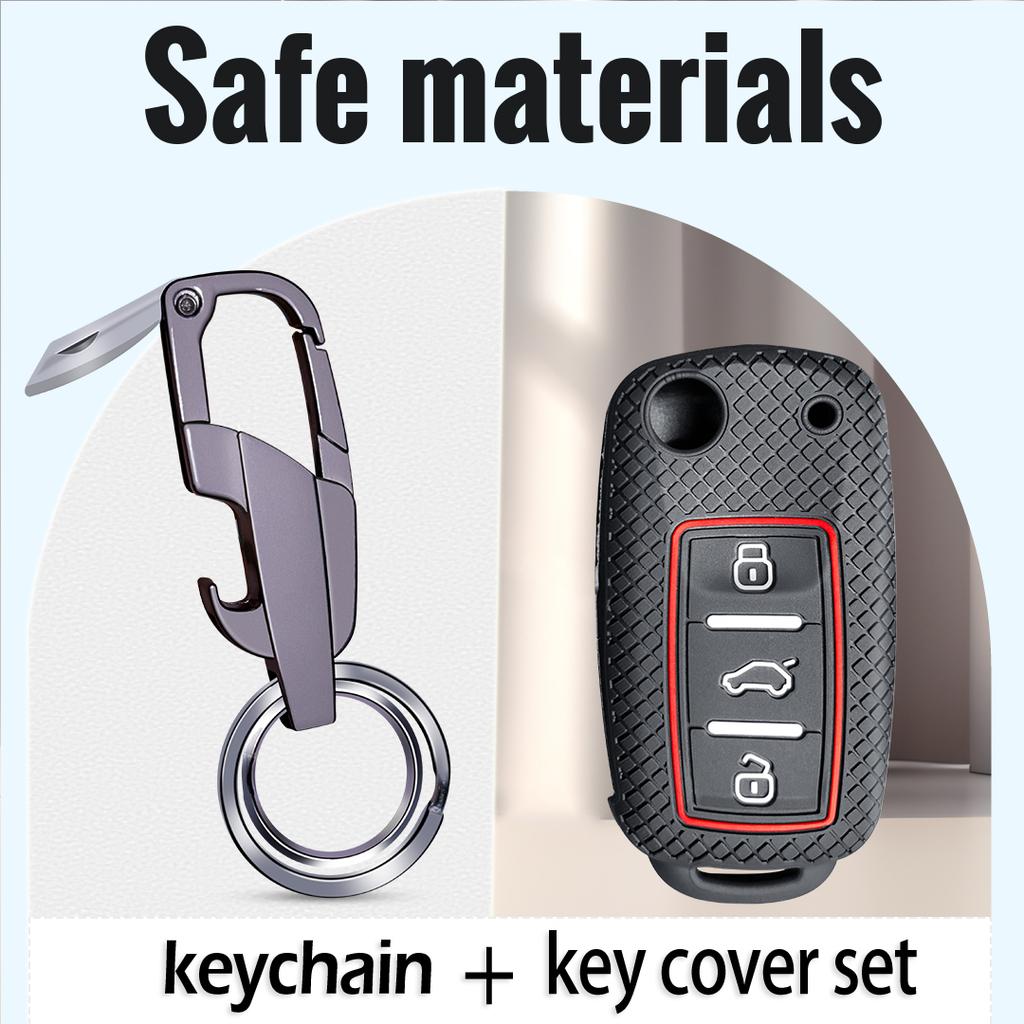For Vw Golf 7 Beetle Passat B8 Polo Seat Leon Mk4 Ibiza Arona Ateca Skoda Octavia Karoq Superb 3 Kodiaq Rapid Car Key Case Cover