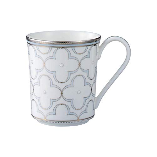 Noritake Mugs (Color-Changing Pair Set) Approx. 395cc, Trefolio Gold and Platinum, Gold and Platinum Bone China, P93656/4945-57