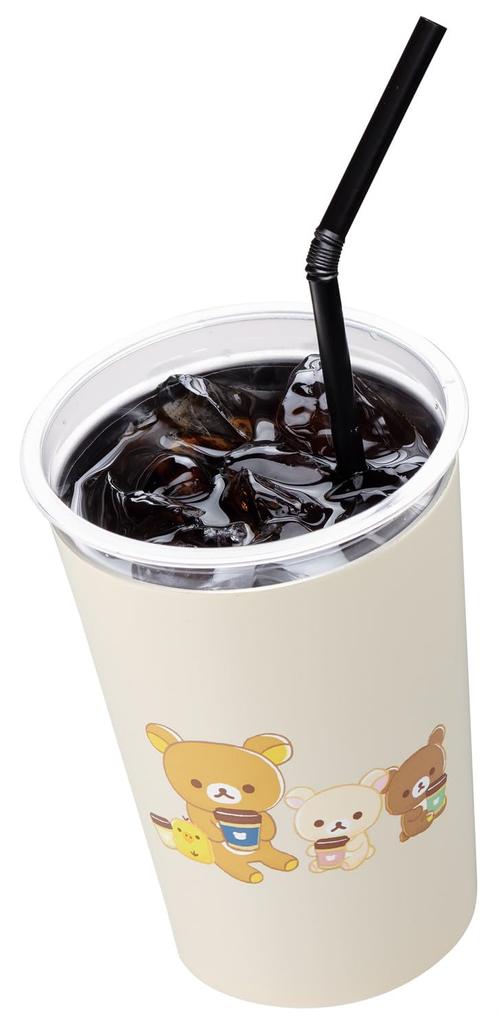 Skater Convenience Store Coffee Stainless Steel Rilakkuma Design Tumbler, Medium, 400ml, Insulated, STCV2-A