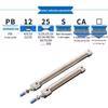 AirTAC Mini Pen-Type Pneumatic Cylinder PB16/10/12/16*10X15X20X50X75SUX100