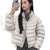 Popular stand-up collar puff short cotton clothes autumn and winter fashion age-reducing solid color coat