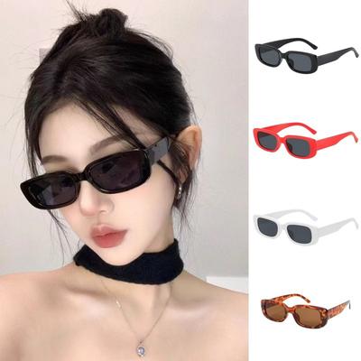 New 27 Colors Women Square Sunglasses Men Rectangle Small Sun Glasses Male Retro Black Lens Driving Fishing Oculos UV400