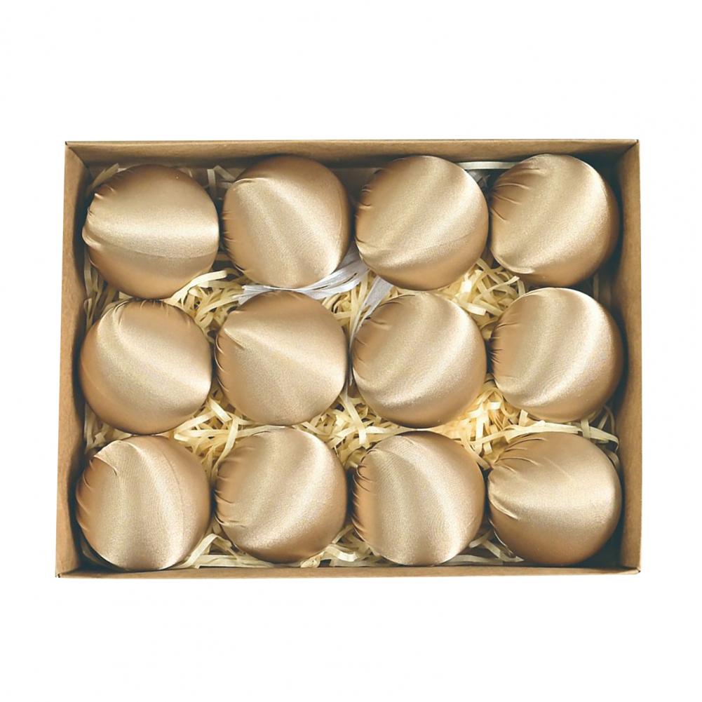 12Pcs 6cm Flocked Christmas Ornaments – Shatterproof Velvet Ball with Metal Buckle, Hanging Xmas Tree Decor for Holiday Party