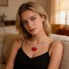 10 Pack Acrylic Craft Charm Artistic Jewelry Component Heart Shape Necklace Making Accessories Suitable for Regular Use