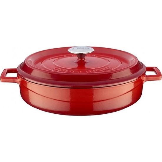 

Lava Cast Multi-Purpose Flat Pot Ç32 Trendy Red