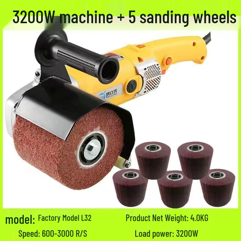 Hot Selling Stainless Steel Handheld Electric Polisher: Rust Remover & Mirror Surface Metal/Wood Wire Drawing Machine