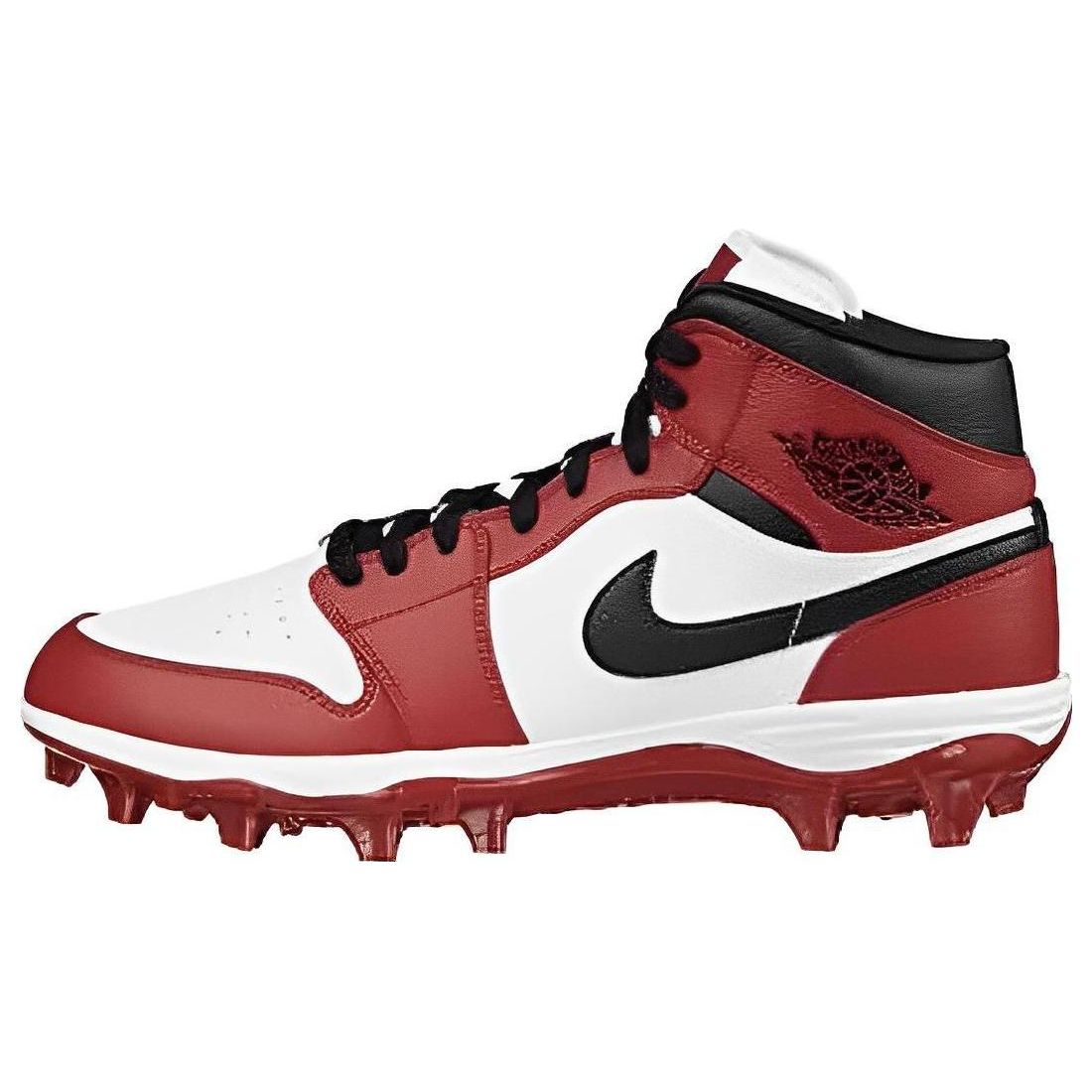 Мужские кроссовки Air Jordan 1 Mid TD Cleat Chicago 2023 Красный Белый Черный FJ6805-106 44