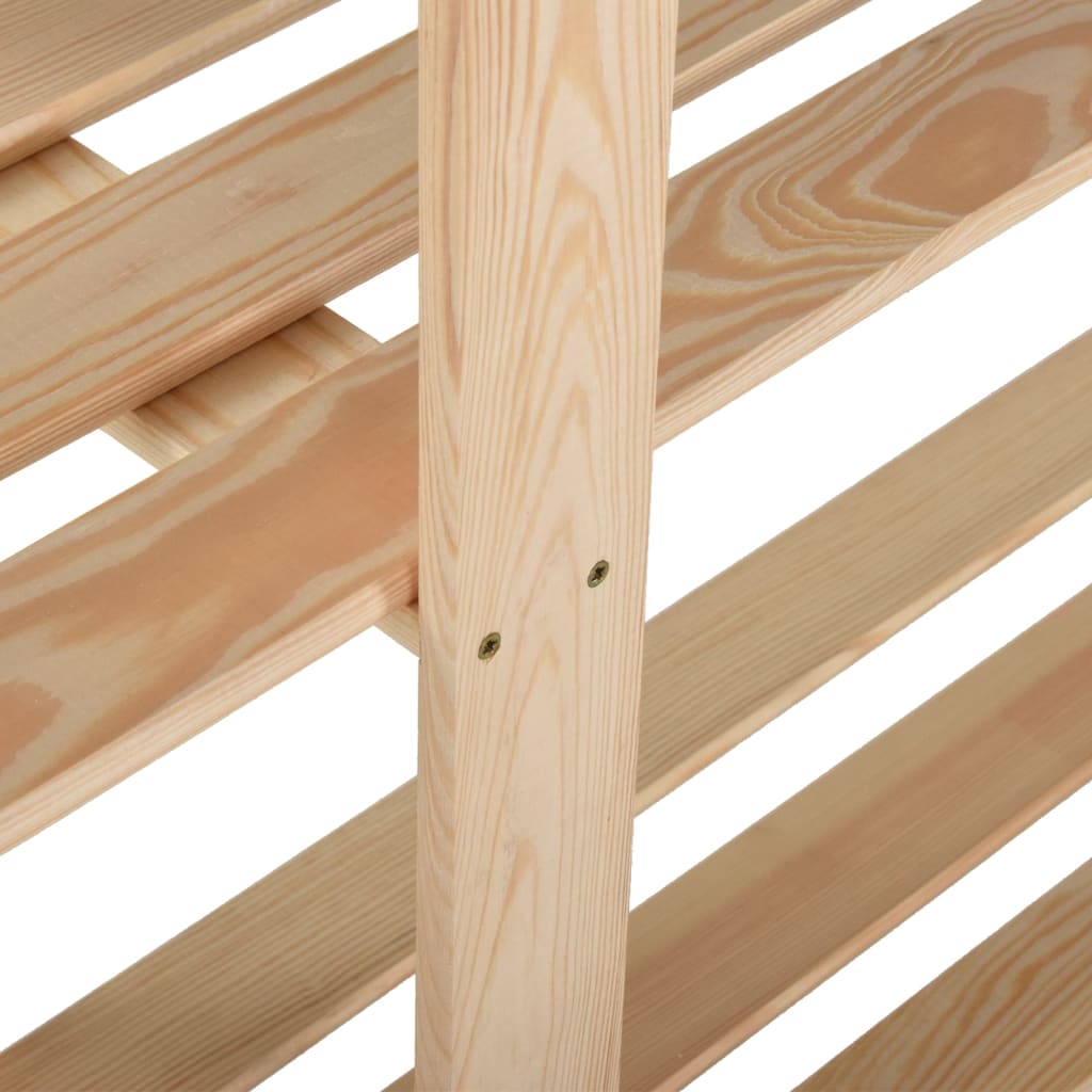 Storage Shelf with 5 Shelves 170 x 28.5 x 170 cm Solid Pine Wood