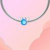 Genuine Copper Blue Exquisite Crab-Shaped Beads Pendant Charm Beads Fit Original Bracelet Jewelry Charm Bead Necklace Diy Female Jewelry Item