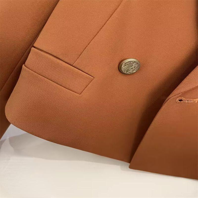 New Elegant Women Cropped Blazer Spring Autumn Highgrade Outerwear Slim Fashion Suit Top For Petite Figures